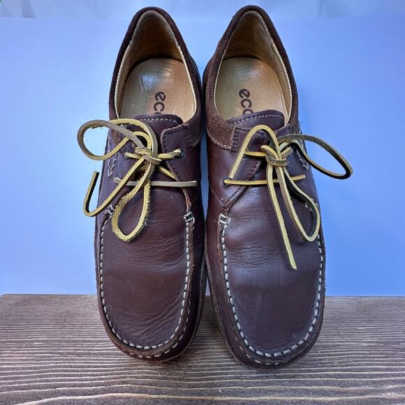 Ecco Mens Dress Shoes Brown Nubuck Leather Lace Up 2 Eye Size 42 EU/ 8 US Casual main image 8